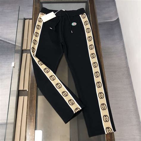 fake gucci sweatpants black|Gucci sweatpants tiktok.